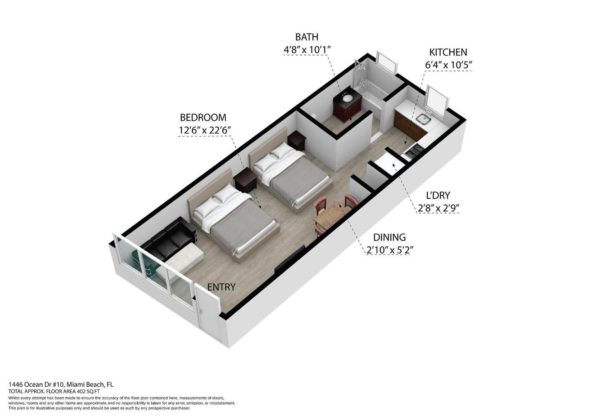 Deco Beachside Apt, W/2 Queen Beds, Washer/Dryer Miami Beach Exterior foto